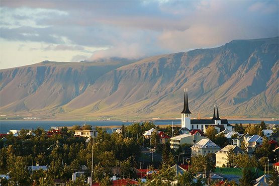 Рейкьявик вид на город