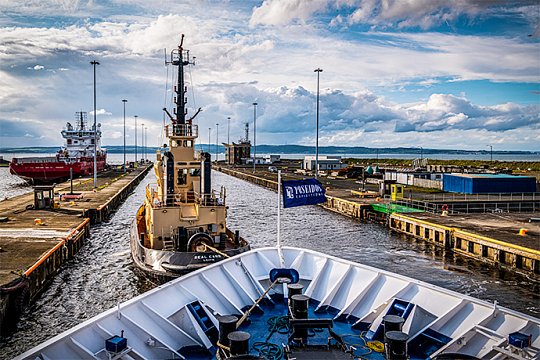 Высадка в порту Лейт, Эдинбург