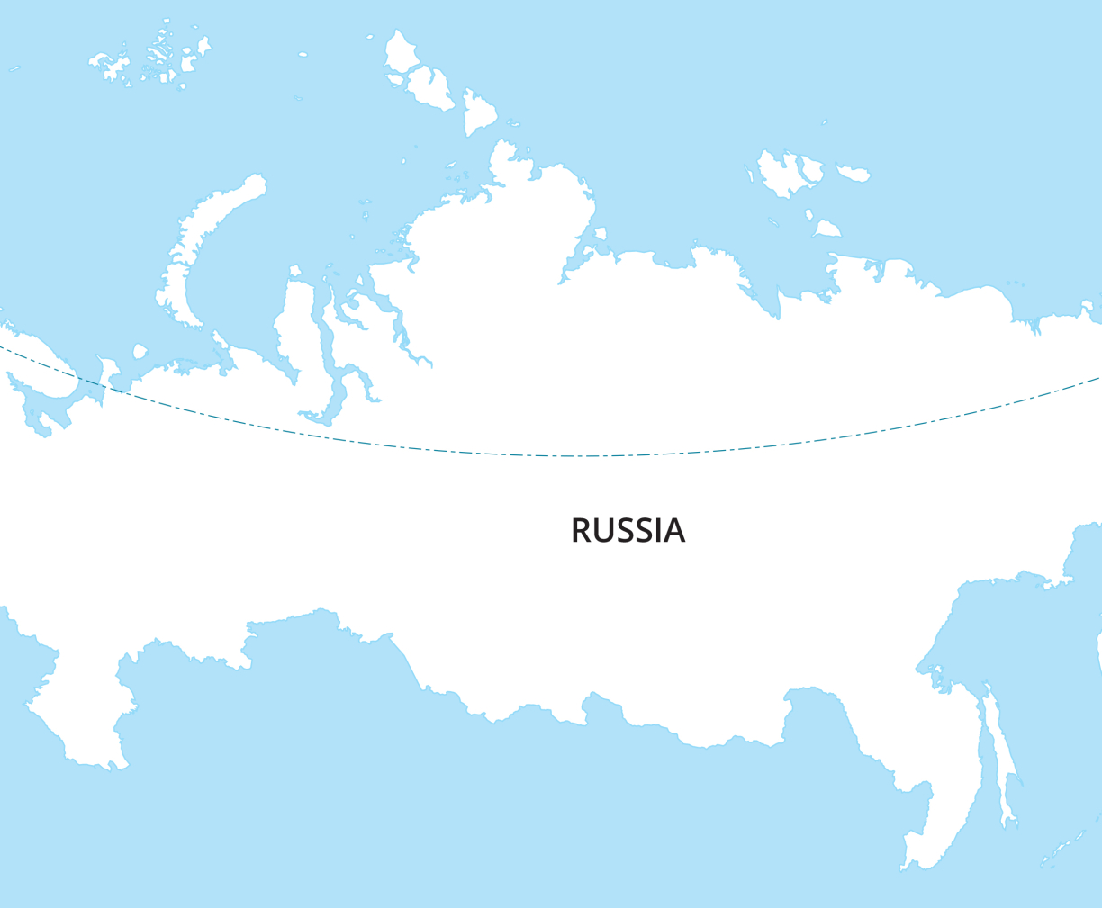 Северный полярный круг на карте